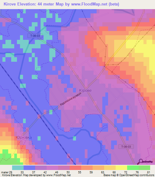 Kirove,Ukraine Elevation Map