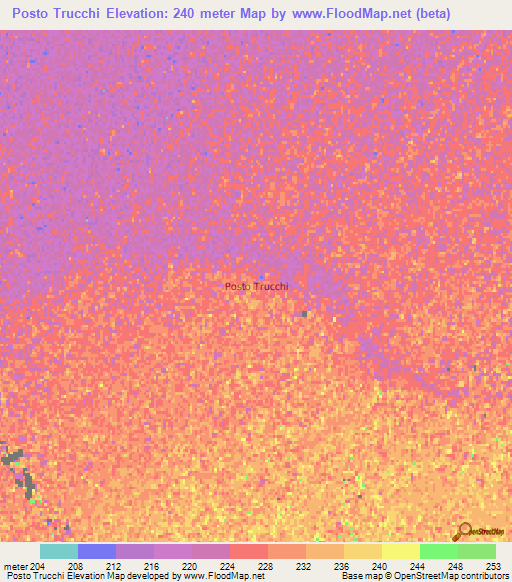 Posto Trucchi,Libya Elevation Map