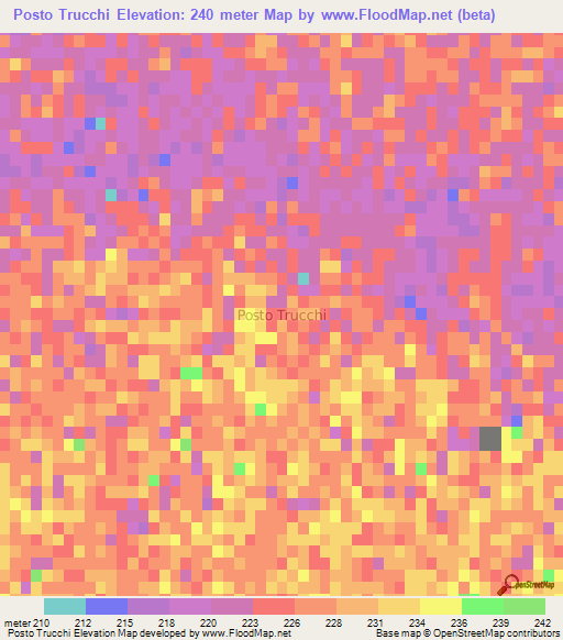 Posto Trucchi,Libya Elevation Map