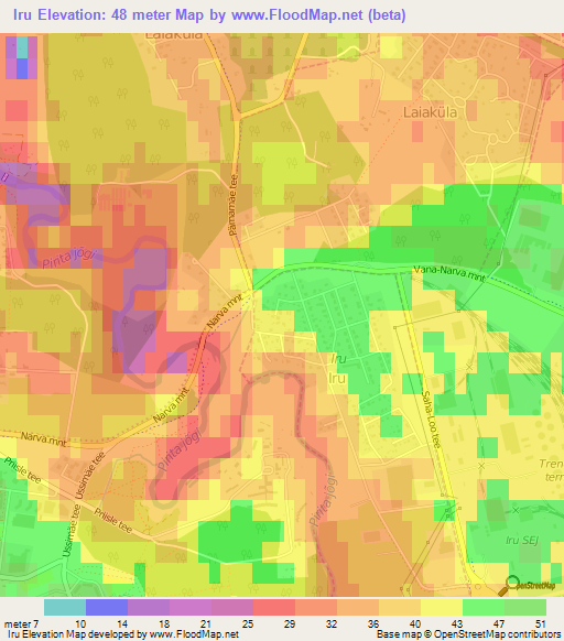 Iru,Estonia Elevation Map