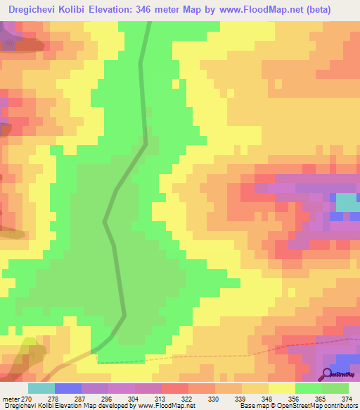 Dregichevi Kolibi,Bulgaria Elevation Map