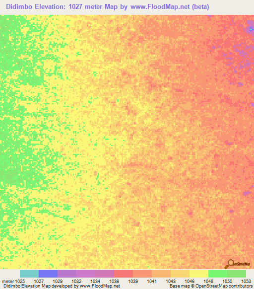 Didimbo,Angola Elevation Map