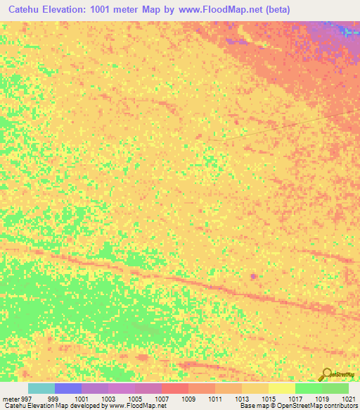 Catehu,Angola Elevation Map
