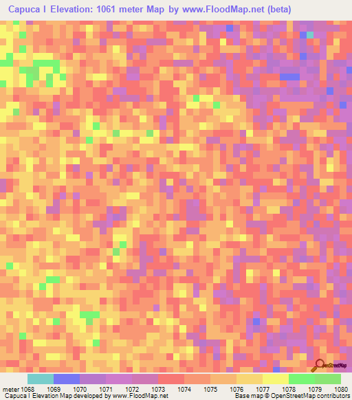 Capuca I,Angola Elevation Map