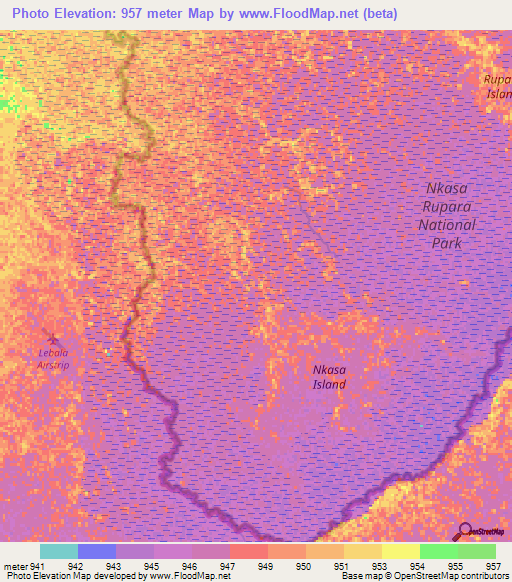Photo,Namibia Elevation Map