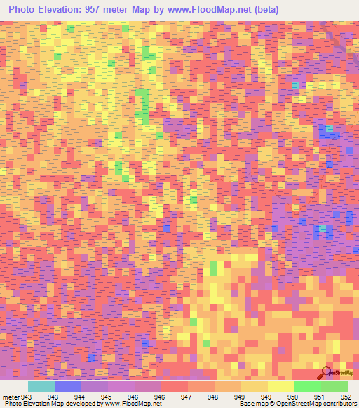 Photo,Namibia Elevation Map
