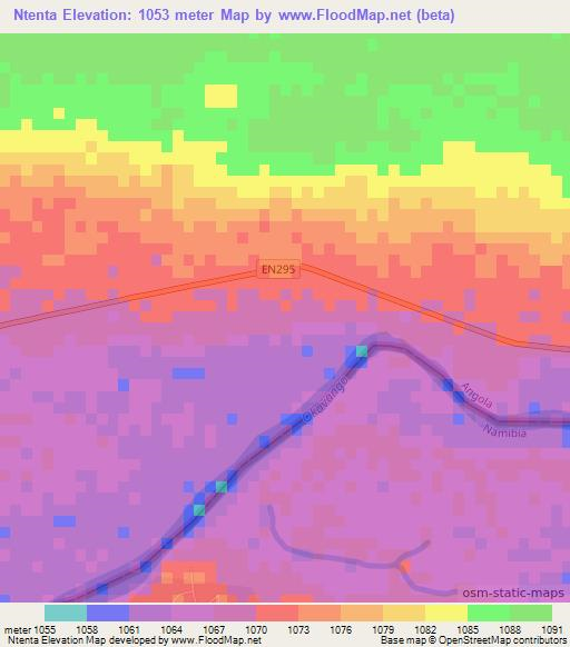 Ntenta,Namibia Elevation Map