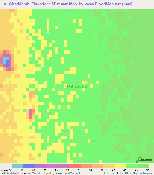 Al Ghaddarah,Libya Elevation Map