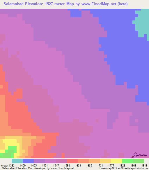 Salamabad,Iran Elevation Map