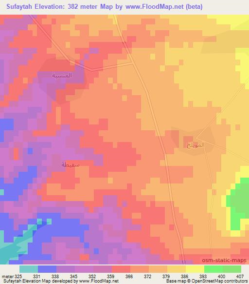 Sufaytah,Syria Elevation Map