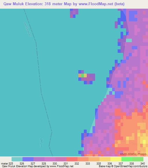 Qaw Muluk,Syria Elevation Map