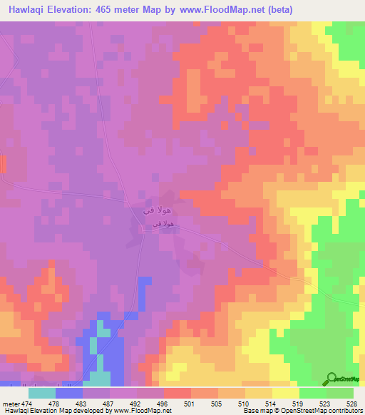 Hawlaqi,Syria Elevation Map