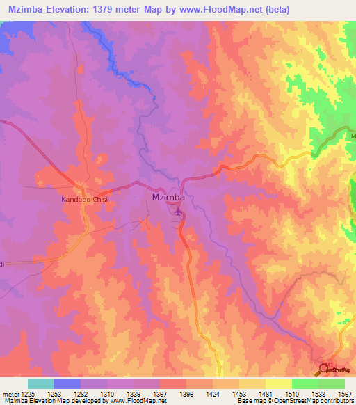 Mzimba,Malawi Elevation Map