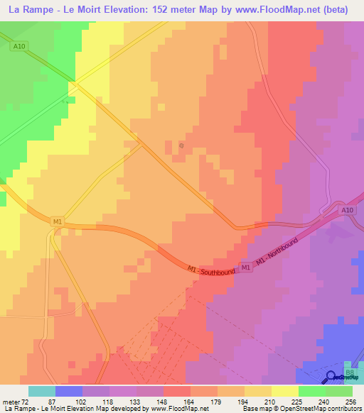La Rampe - Le Moirt,Mauritius Elevation Map