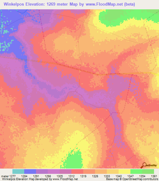 Winkelpos,South Africa Elevation Map