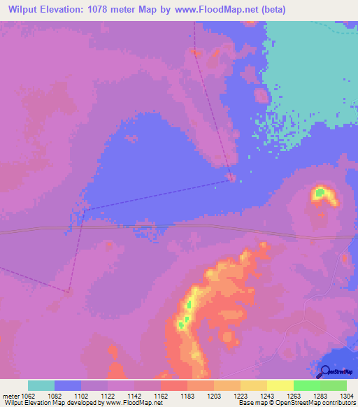 Wilput,South Africa Elevation Map