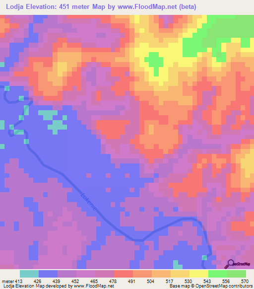 Lodja,Congo (Kinshasa) Elevation Map