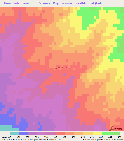 Elevation of `Umar Sufi,Iraq Elevation Map, Topography, Contour